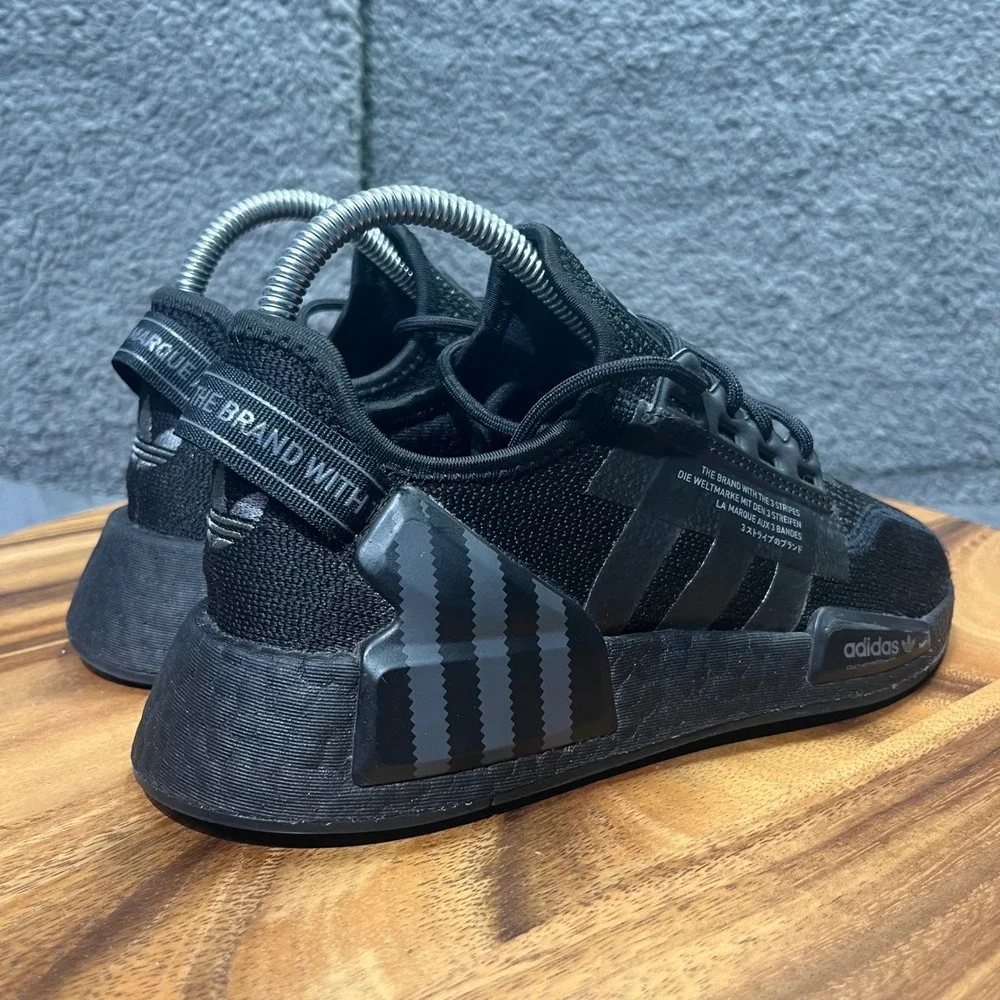 Adidas NMD R1 Mens Black Casual‎ Lifestyle Lace Up Sneakers Shoes Size 4